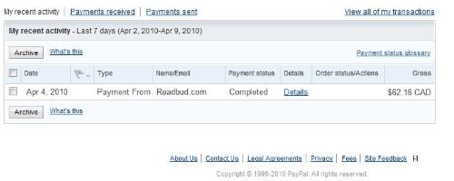 readbud payment proof - Got this proof from bigbucksblogger.