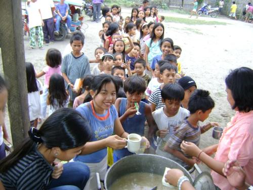 Feeding the Poor - This picture is one of our church program... that is feeding the poor children.
