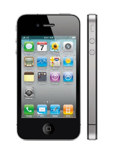 iphone4 - A picture of Iphone 4, as compared to Iphone 3G, where it is slimmer, and with video conferencing.