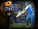 Mumbai Indians - Sachin With Mumbai Indians Logo.