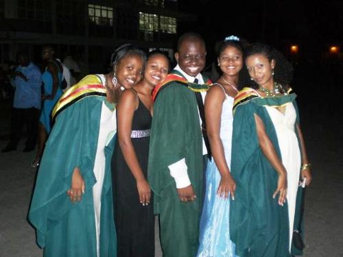 My friends an I at graduation - These are my good friends and I at graduation from University. All of us graduated with a degree in Computer Science, well except those not wearing gowns.