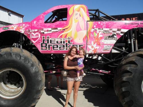 Savanna & Monster Truck - 3 Heart Breakers in all. Mandy my daughter and Savanna my 21 month old grand daughter.