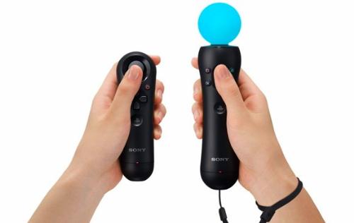 PS Move - Here is an image of the Playstation Move. It is composed of the Main controller (The one with the bulb), and the subcontroller. The PS EyeToy camera track the motion of the bulb, and along with the accelerometers (one in the main controller and one in the subctroller), the PS Move can detect move in the X Y and Z planes. This allows for motion tracking in a way that has never been done before.