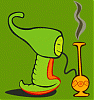 Glow worm - Glow worm smoking.