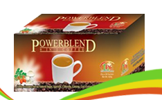 POWER BLEND 9-IN-1 COFFEE (21 grams x 20 sachets)  - Components: Creamer, Agaricus Blazei, Goji Berry, Moringa, Chlorella, Korean Ginseng, Coffee beans, stevia, ionic trace minerals Uses: strengthens the immune system, lowers cholesterol, diabetis, high blood pressure, stroke, good for eye problems like cataract, cancer, strengthens bones and teeth, eliminates bad breath and body odor, skin problems