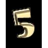 married 5 years - gold number five
