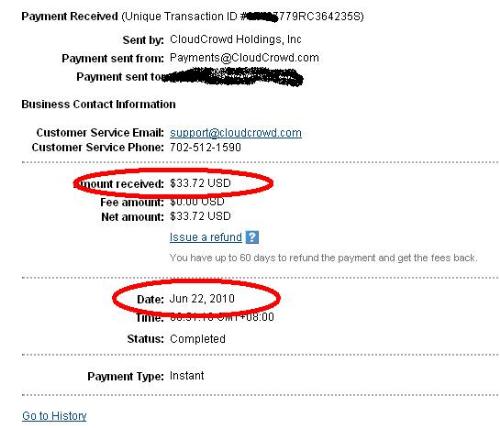 biggest earnings i made from cloudcrowd so far - task is not everyday but im lucky to earn a lot from the site. if image is not visible just visit my profile and check out my website.