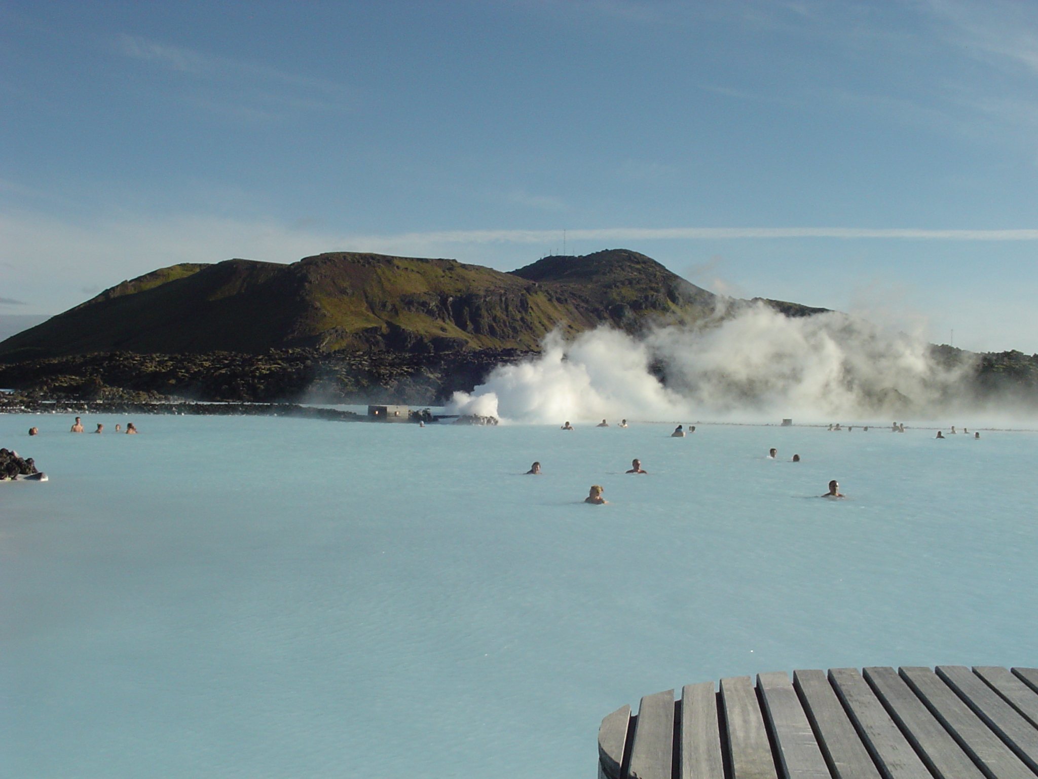 Iceland: The blue lagoon - The blue lagoon is a geothermal swimming pool which is naturally about 45oC, and because Iceland is so cols it is the nicest place in the world