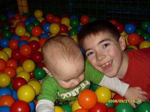 My two boys - A pic of my two boys playing in a ball pit, and a local play centre.