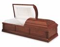 Beautiful Polished Casket - This beautiful polished wood casket could be used to bury the remains of those who chose to know the date of their Death.