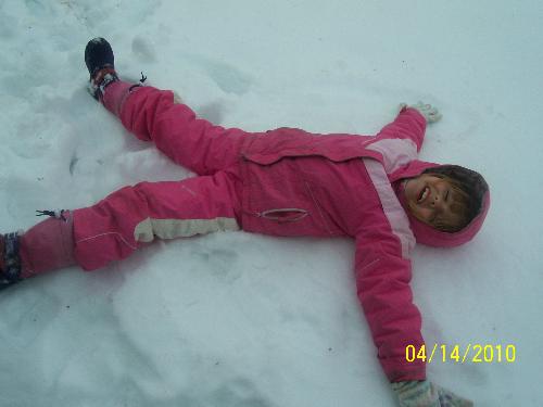 Katie  - Katie playing in snow