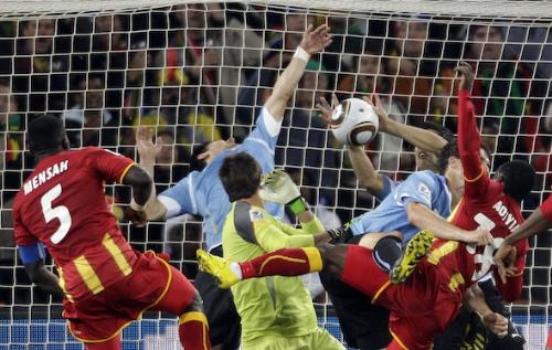 The Hand of Suarez - The controversial blatant hand ball. The Hand of Suarez - The controversial blatant hand ball.