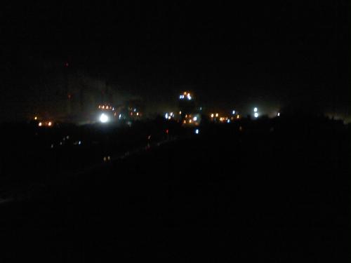 paper factory - its a paper factory and it looks like that in the night from my home