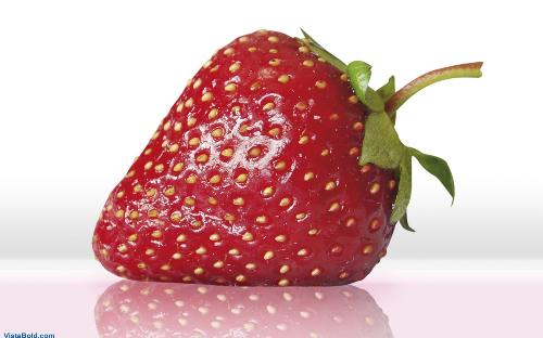 I Love Strawberries - The photo is a strawberry, i have decided to put a strawberry on my profile since its one of my favourite fruit and the color and shape is unique.