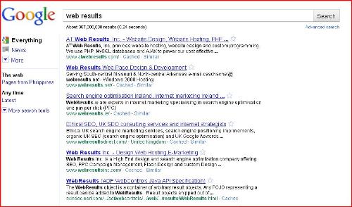 page 1 of google results - do we get the same page 1 of the google results if we google the same word?