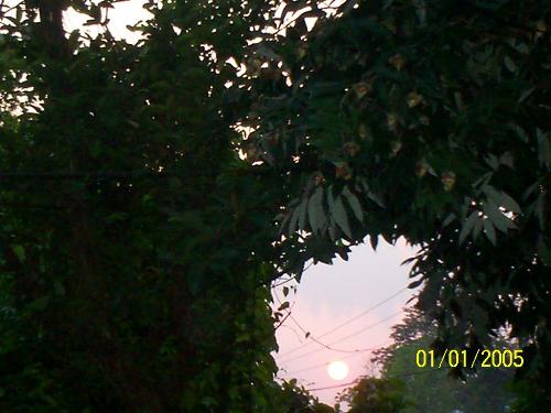 a special sun set - This pic was taken from a funny angle. Have a look