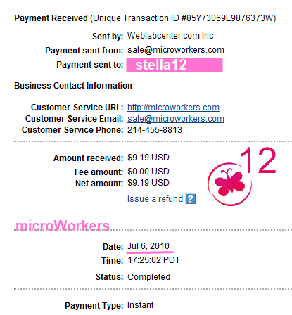 Microworkers Payment Proof - Got paid from microWorkers!! :D
