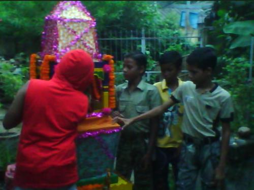 Rath Yatra - Rath Yatra celebrated by my kids at my own place.