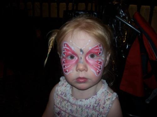 Alice's painted face - This one is my granddaughter who's face I also painted