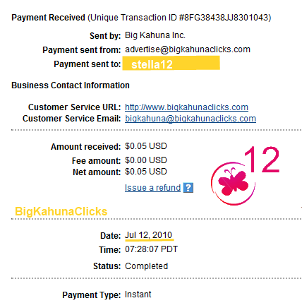 Big Kahuna Clicks Payment Proof - Another payment from bigkahunaclicks :)