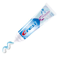 Crest - Crest toothpaste Picture: http://cdn.hip2save.com/wp-content/uploads/2010/04/crestToothpastePack_IL.jpg