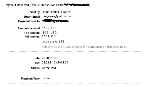 2nd Pay from Buxreflink - $7.95 Aware the fee of $0.61 :(
