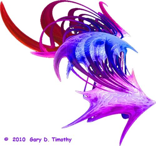 Fractal sea life creation - This is one version of a fractal I created using a fractal generating program called Chaoscope. I then edited the basic fractal picture using Photo Pos Pro with numerous tweaks to get the desired effects.  In any case, I this fractal creation reminded me of weird sea life. Maybe it's mating season in the fractal world. LOL!  But, you say, What the heck is a fractal? Well, simply put a fractal is a series of recursive repeating patterns. Pine cones and ferns are examples of fractals in Nature. And the cool thing is that all fractals are completely mathematically defined and described - in other words, it all in the math. But who knew that mathematics could be soooo beautiful?