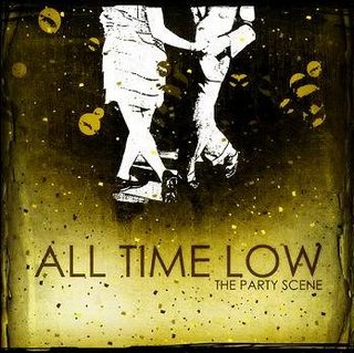 The Party Scene - The album cover to All Time Low's first album. It was called The Party Scene. It was released in 2005. When the album was released, they were still in high school. The guitarist of All Time Low is Jack Barakat, the lead singer is Alex Gaskarth, the bassist is Zack Merrick and the drummer is Rian Dawson. The only music video released from this album was Circles. They also made a video for The Girl's A Straight Up Hustler, but they trashed it because the lighting was bad. You can still see the video on youtube because it was leaked. All Time Low looks noticably different than they do now. Jack Barakat had yellow highlights and used a Gibson SG. Alex Gaskarth had thicker hair and used what looked like a PRS SG. Zack Merrick had long hair. Rian Dawson also had long hair. Not to mention, they wore their guitar's very high from how they do now. This was their first release on Hopeless Records. Their last release on Hopeless Records was Nothing Personal, which was the biggest album to date. They left Hopeless Records in 2010 and signed to Interscope Records, where they plan to release their new album (rumored to be called Up All Night) in early 2010. When this album was released, they were all 16-18 years old.