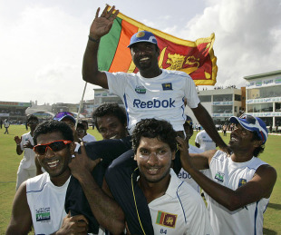 Farewell to Test Cricket of Murali - celebraation after his 800th Test Wicket