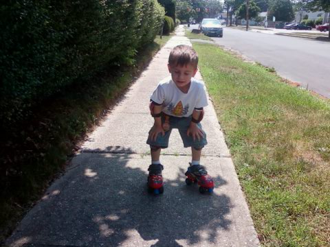 my son - mt son was roller skating down the block