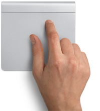 Magic Trackpad - Apple's Magic Trackpad in action.