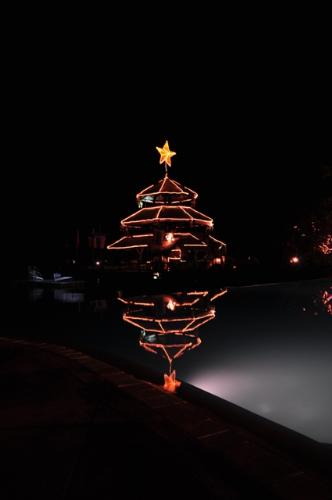 Reflection - Davao Pearl Farm at night..