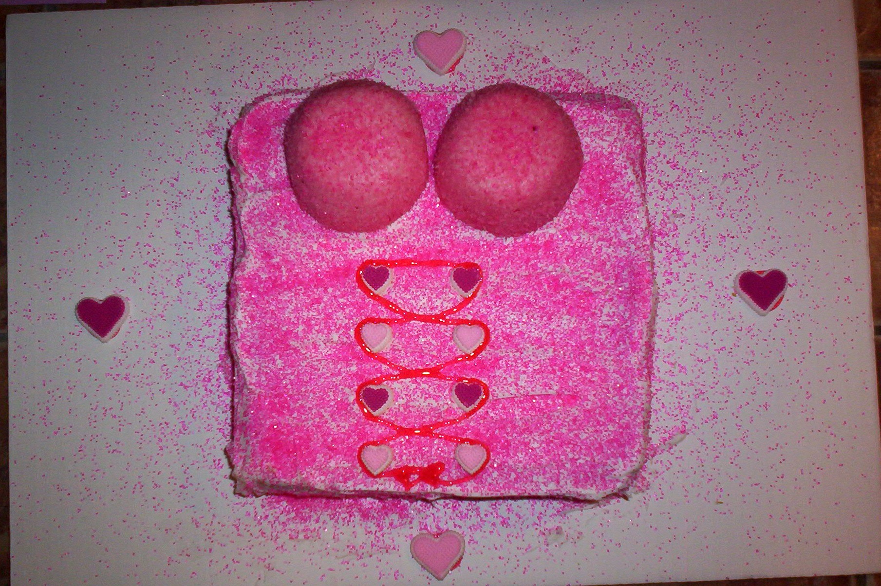 Cake - Corset cake I made for a friend's lingerie shower.