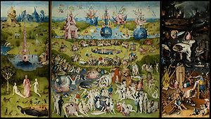 In the Garden of Earthly Delights, Bosch  - via Wiki Commons

Between heaven and hell