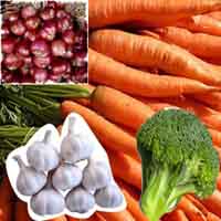 Food best for the skin - Onion,Garlic,Carrots,Brocolli