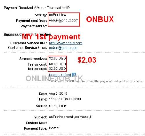 1st payment - onbux 1st payment instant