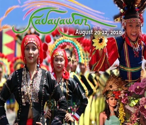 Kadayawan Festival 2010 - Madayaw! A warm and friendly greeting derived from the Dabawenyo word “dayaw” that means good. It is also used to describe any thing that is valuable, superior or beautiful. Such is “Kadayawan”, a celebration of life, a thanksgiving for the gifts of nature, the wealth of culture, the bounties of harvest and the serenity of living.