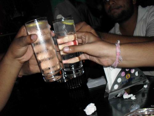 Lets have a drink  - Its was a soft drink according to taste but I still don't know what was it
