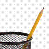 A Pencil-in-Stand - This is a picture of a Pencil-in-stand depicting writing career.