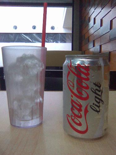 I love coke light with lots of ice - this is the Coke from an SM restaurant.