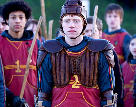 Ron for Keeper - Ron Weasley tried out for Gryffindor keeper at the HOgwarts Quidditch pitch