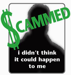 scammed - http://netsuccessblog.com/2009/11/09/is-this-a-scam-how-to-tell-fake-products-and-scam-sites/