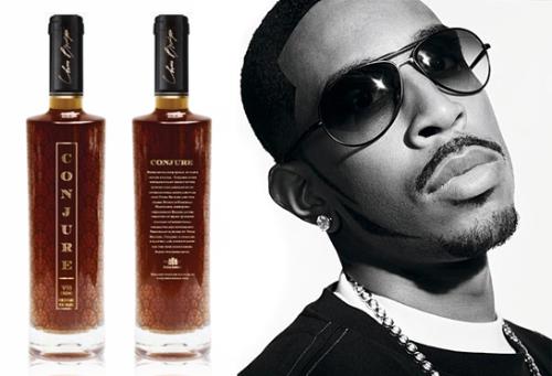 Ludacris New Cognac Conjure - This picture is of Ludacris and his newly released alcoholic beverage of cognac Conjure