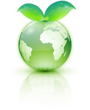 Green Earthy Apple - Beautiful mark to the environment, green apple which is actually our earth. =)