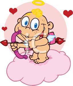 Baby Cupid - This is a picture of Baby Cupid denoting childhood love.