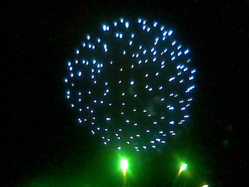 Blue fireworks - fireworks in color blue