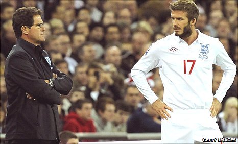 David Beckham and Capello - Capello says no more for Beckham in the England team