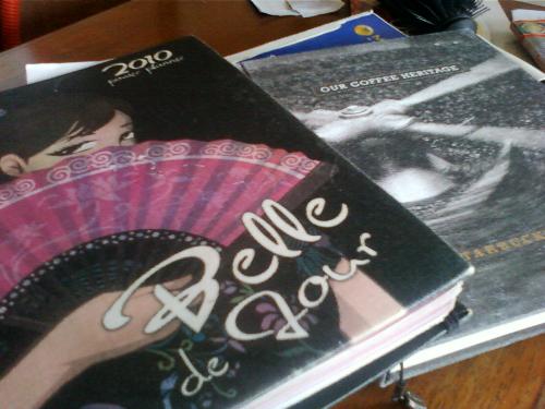Belle De Jour Planner and Starbucks Planner 2010 - I bought the Belle De Jour planner at National Bookstore in regular price, unfortunately I was not able to get any freebies at earlier so that I could avail that planner just for free instead of selling it to others. While the starbucks planner I totally collect those stickers in just 2 days so that I could avail it right away. Then I just collect the second sticker as a gift for my boyfriend. 