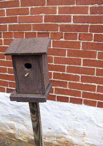 A Home-made Birdhouse - This is a Photo of a Birdhouse made at home.