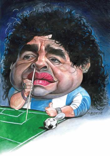 funny cartoon of diego maradona - cartoon of diego maradon